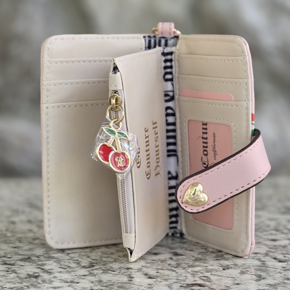 Juicy Couture Pink Cherry Card Holder Wallet - Picture 4 of 7